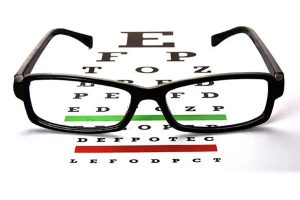 What an eye chart measures during a vision exam
