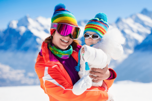 Winter UV protection using sunglasses for sports