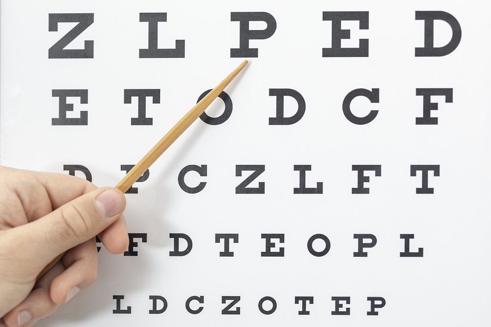 Near vision eye test chart